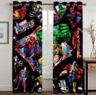 Thermal Blackout Curtains Ready Made Eyelet Ring Top Marvel hero Blackout