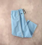 Champion Pants Women Blue Side Stripe Athletic Pants Medium Drawstring Wide Cuff