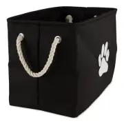 Pet Storage Collection Collapsible Bin, Medium Rectangle, Black