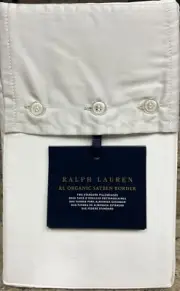 Ralph Lauren Sateen Platinum Border Organic Cotton Standard Pillowcases set 2