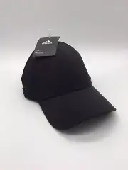 NEW Adidas Golf Black Adjustable Plain Front Hat Cap OSFM #FI3083 NWT