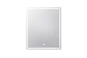 Modern LED Mirror Bathroom Cabinet - Dimmable, Defogging, Aluminium Frame - Compact 600x720mm Mirror Cabinet for Shaving, Medicine, Storage