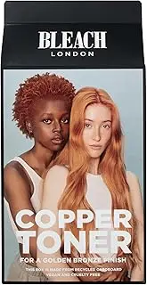 [Bleach London] Copper Toner Kit - Ammonia-Free Toning for Soft Ginger Finish - Ideal for Light to Medium Blonde Hair - with Smooth and Shine Complex (Complete Kit)