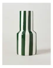 [Vue] Robbie Striped Vase 28cm in Green