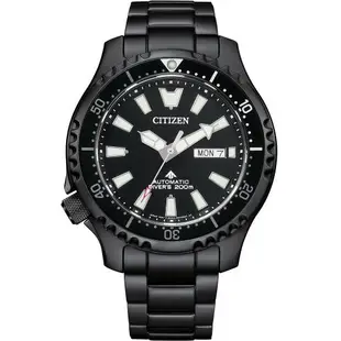 CITIZEN星辰 PROMASTER 鋼鐵河豚黑水鬼機械錶44mm(NY0135-80E)