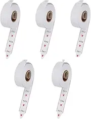 White Take A Number Tickets Queue Tape for K-T Queue System Ticket Dispenser with 5 Roll 3 Digits Paper 2 Groups Number from 000-999