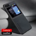 Phone Case For Samsung Galaxy Z Flip6 Flip5 Flip4 Leather ShockProof Slim Cover