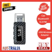 USB Wireless Bluetooth 5.3 FM Transmitter Receiver Car Audio Adapter 3.5mm AUX