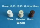 Cord Wood Tassel Drops Pull End 4 Blinds Shades White, Alabaster or Cherry 12-50