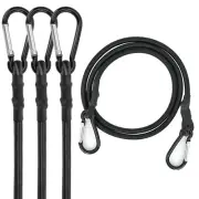Bungee Cords with Carabiner Hooks 24 Inch - Black Bungee Cords Heavy Duty Out...