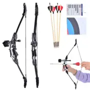 Mini Recurve Bow Portable Powerful Aiming Shooting Bow and Arrow Detachable