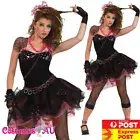 Ladies 80s Madonna Costume Wild Child Diva 1980s Party Fancy Dress Cyndi Lauper
