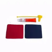 Airbed Repair Kit Rubberised Cotton Inflatable Mattress 2 Patch Glue Spare Plug
