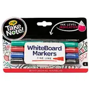 Crayola Take Note Whiteboard Markers Bullet Assorted 4 Pack