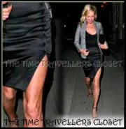 BNWT Kate Moss Topshop Black Split Stretch Satin Wiggle Pencil Skirt UK 6 34 2