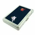 Devil Angel Unicorn Em1 Cigarette Case with Built in Lighter Metal Wallet