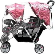 Ymkf Sqqr Weather Shield Double Popular for Swivel Wheel Stroller Universal Size Baby Rain Cover/Wind Shield Deal (Black)