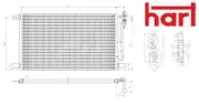 ENGINE CONDENSER AC 606 056 HART I