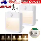 AU Plug-in Dimmable Night lights LED Motion Sensor Dusk to Dawn Bedsides Light