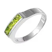 CZ Baby Ring Sterling Silver 925 Rhodium Plated Adult & Baby Jewelry Peridot