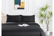 Premium Quality Cover Doona Cover Set For Domestic/Hotel/Inn(Black)