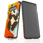 For Samsung Galaxy S10 Case Armour Cover, Panda's Toilet