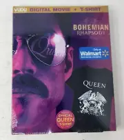 Queen Bohemian Rhapsody Digital Movie Official Queen T Shirt Size Large Vudu