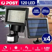 4x Solar Powered 120LED Motion Night Lights Security Sensor Garden Outdoor