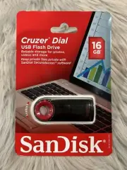 SanDisk - Cruzer Dial 16GB USB 2.0 Flash Drive - Black/Red