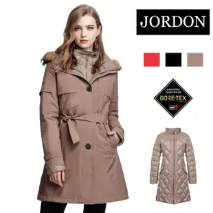 【JORDON 橋登】GORE-TEX 防風防水機能長大衣(長版/風衣/保暖/鵝絨外套/羽絨外套/女外套/二合一/兩件式)