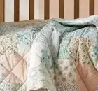 Adairs Wildflower Patchwork Spring Green Quilted quilt cover Single Size
