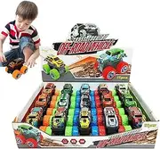 Pull Back Race Car | 15X Funny Colorful Friction Car | Friction Powered Vehicle Playset Toys, Pull Back Racing Vehicles for Aged 3+ for Kids, Boys