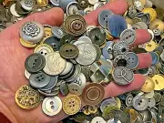 100 Metal Buttons mixed irregular assorted sizes