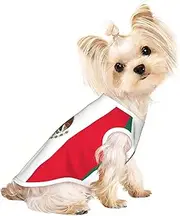 Flag of Mexico print Dog Shirts for Small Dogs Stretchy T-Shirts Lightweight Tank Top Sleeveless Striped Vest
