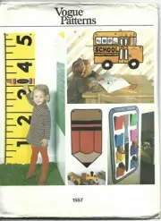 Vogue Sewing Pattern 1557, Vintage Child's Room Accessories, Uncut