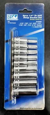 SP Tools 1/4" Drive Deep Socket Rail Set 12pt SAE 9pc