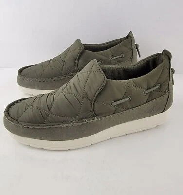 Sperry Mens 9.5 M Moc-Sider Slip-On Olive Nylon
