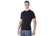 Men's Plain Black Crew Neck T-Shirt