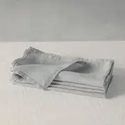 Charcoal - 100% French Flax Linen Napkins