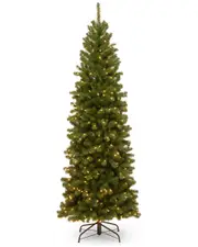 National Tree Company 7.5ft North Valley Spruce Pencil Slim Hinged Tree