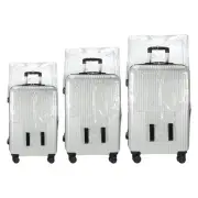 3Pcs Luggage Covers, 20 24 28 Inch PVC Suitcase Cover Protectors, Transparent