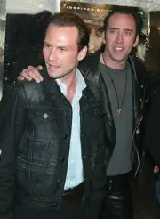 Christian Slater & Nicolas Cage at NY Special Screening of Windtal- Old Photo 4