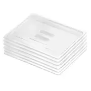 Clear Gastronorm Bain Marie 1/1 GN Lid Food Tray Top Cover Set of 6