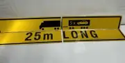 WA 25M LONG & 27.5M LONG 2 IN 1 Aluminium Hinged Combo Signs - 510x250mm 2PC