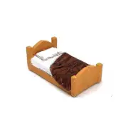 Drums and Crates 1/72 Miniature Furniture Rustic Single Bed (unmade)