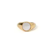 Amira Gold and Pearl Ring