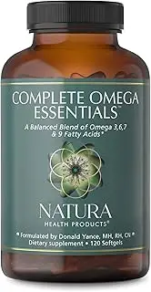 Natura Health Products - Complete Omega Essentials - Premium Fish Oil Concentrate with Sea Buckthorn and Borage Seed Oils for Optimal Ratios of Omega 3, Omega 6, Omega 7, and Omega 9 Fatty Acids