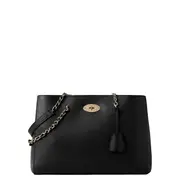 [Mulberry] Lily Chain Tote Black Small Classic Grain