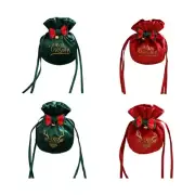 Christmas Bags with Drawstrings Bag with Bow & for Party