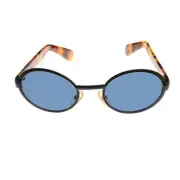 Max Mara 90's Black & Havana Brown Oval Frame Sunglasses